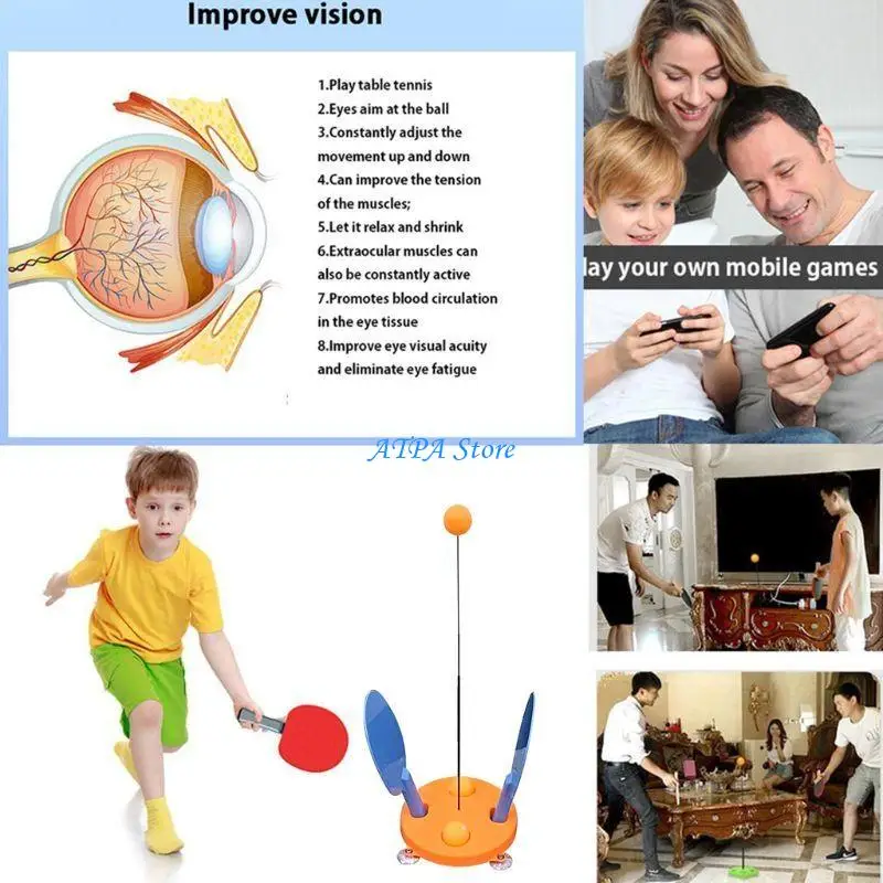 U13C Table Tennis Traine Table Tennis Soft Shaft Training Machine for Ping Practice Sport Traine Elasticity for Kid Adu