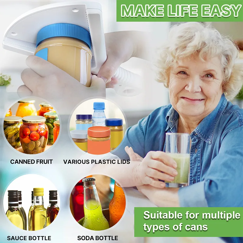 New energy-saving can opener with handle can opener 2-in-1 bottle opener