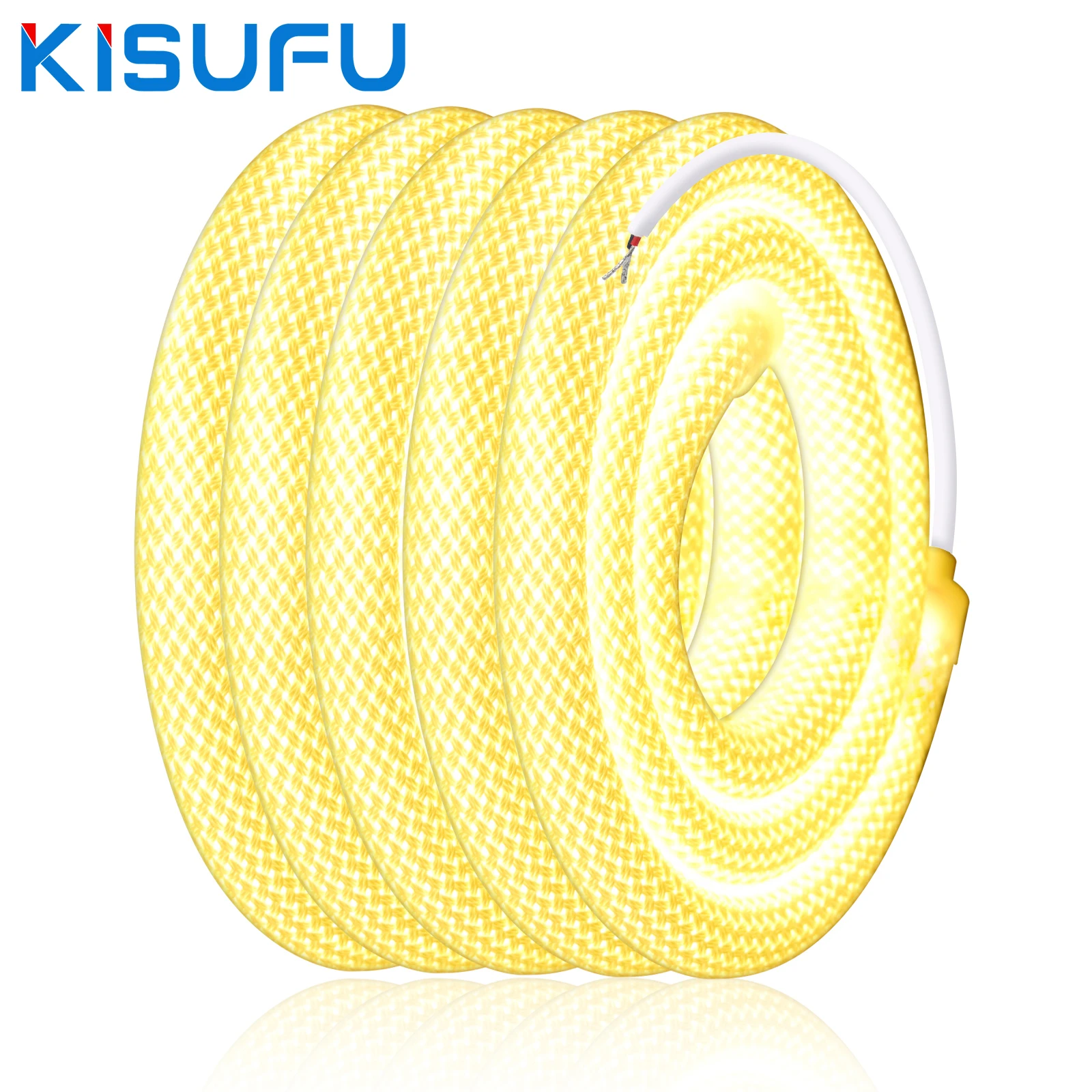 Round Reticulate Neon LED Strip 360 Degree DC12V/24V 240 Leds/m Flex Silicon Tape IP67 Natural Warm White Neon Strip 2M 5M 10M