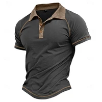 Chemises polo classiques vintage simples à rayures pour hommes, imprimé 3D rétro, streetwear, tops oversize pour l'été 2