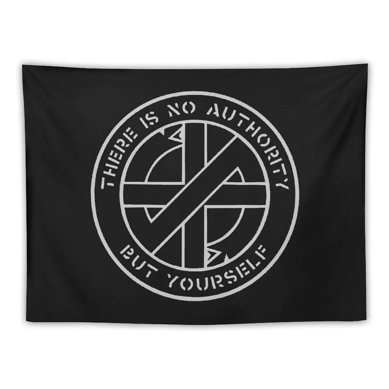 Crass - There Is NoAuthority But Yourself Premium T-Shirt Tapestry Wallpapers Home Decor Aesthetic Room Decors Tapestry