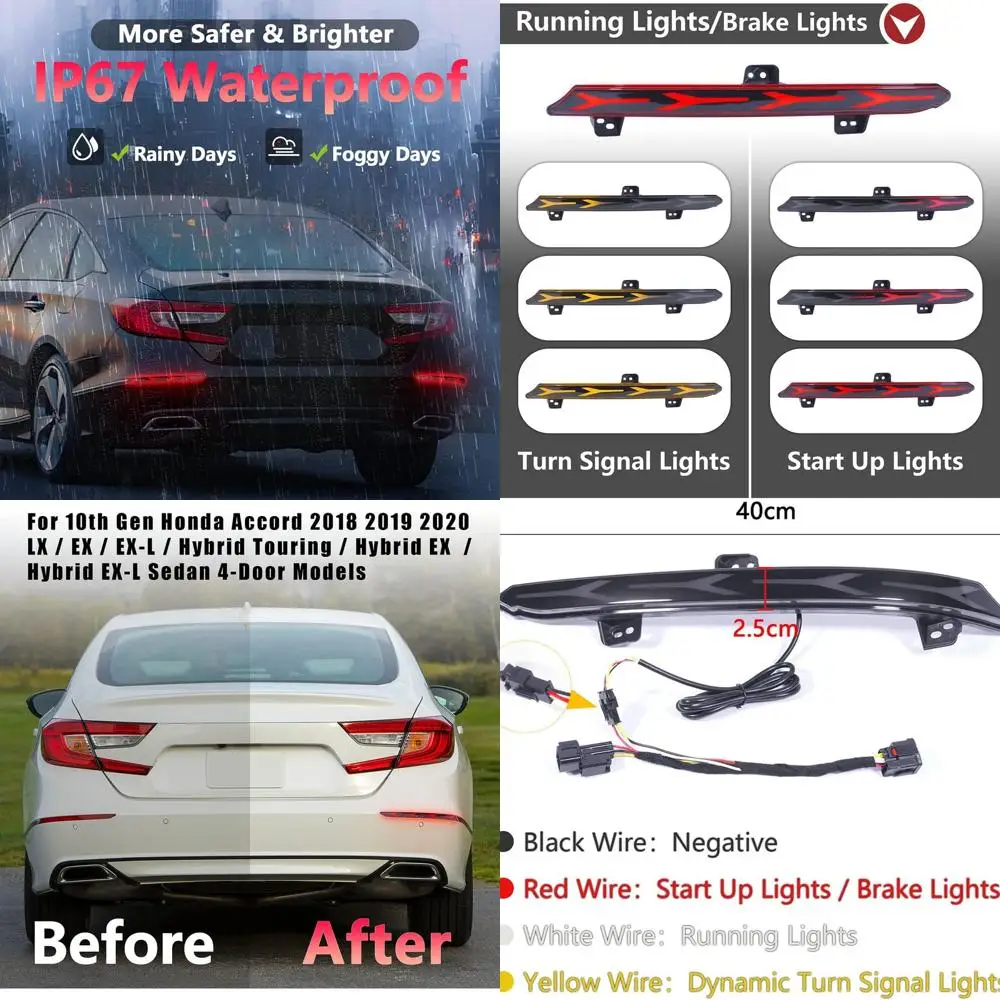 

2018-2022 Honda 10th Gen Accord Rear Bumper Reflector Tail Lights