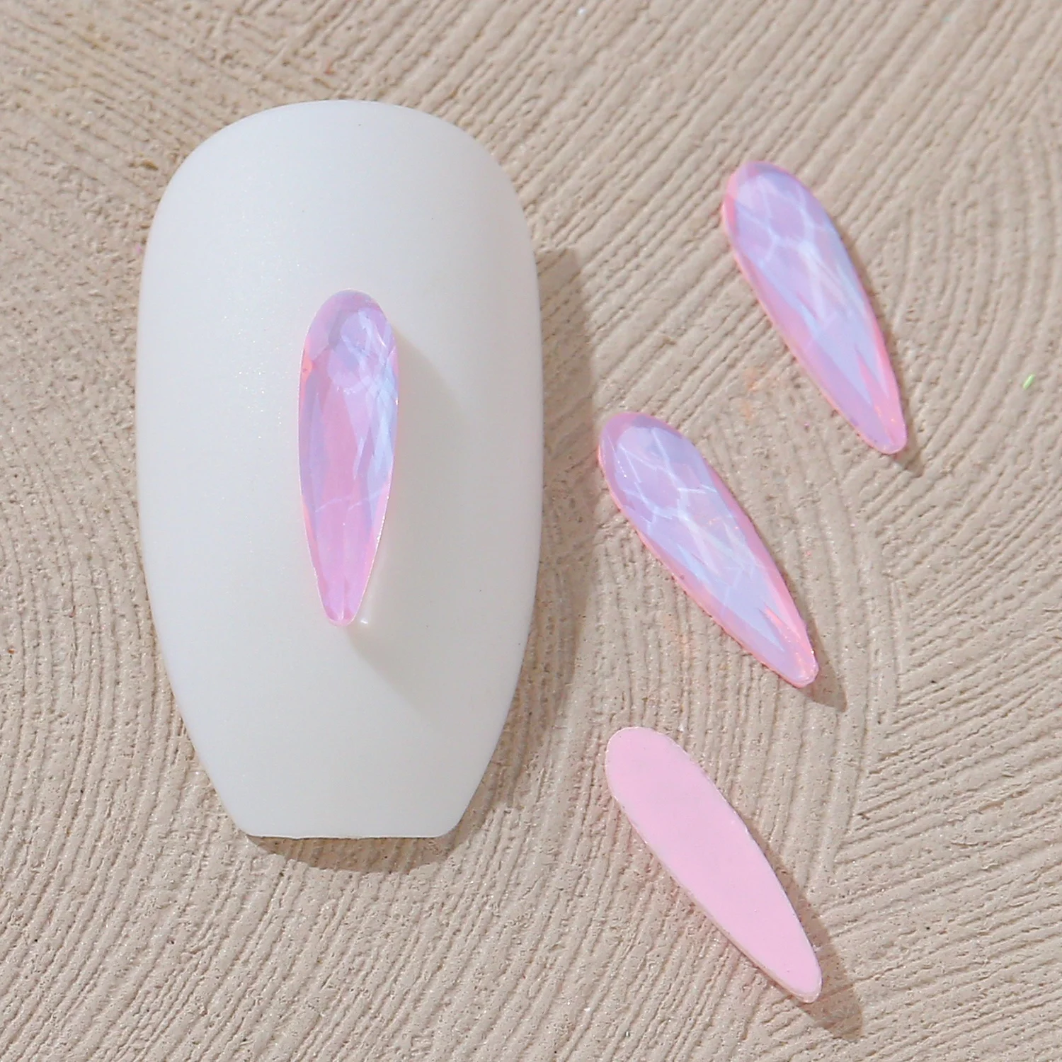 أحجار راين فنية للأظافر بقاع مسطح ، موكا نيون ، زجاج لامع ذاتي اللصق ، ديكور أظافر ثلاثي الأبعاد كريستال ، بيع بالجملة ، 3x10mm #3