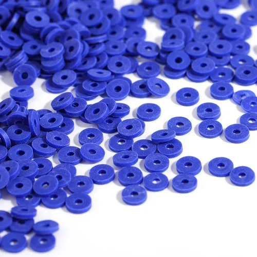 300 Stück 6mm Flache Runde Polymer Clay Perlen Handgefertigte Scheiben Lose Abstandsperlen für Schmuckherstellung DIY Armband Halskette Heishi Perlen – Detail 4