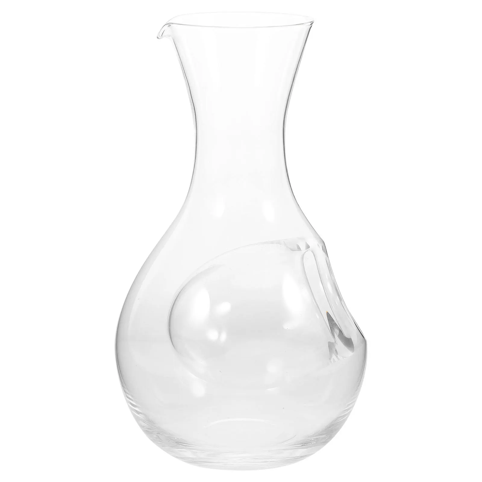 

400Ml Ice Wine Chiller Decanter Glass Thumb Design For Quick Cooling Cold Sake Dispenser Jug For Parties Weddings