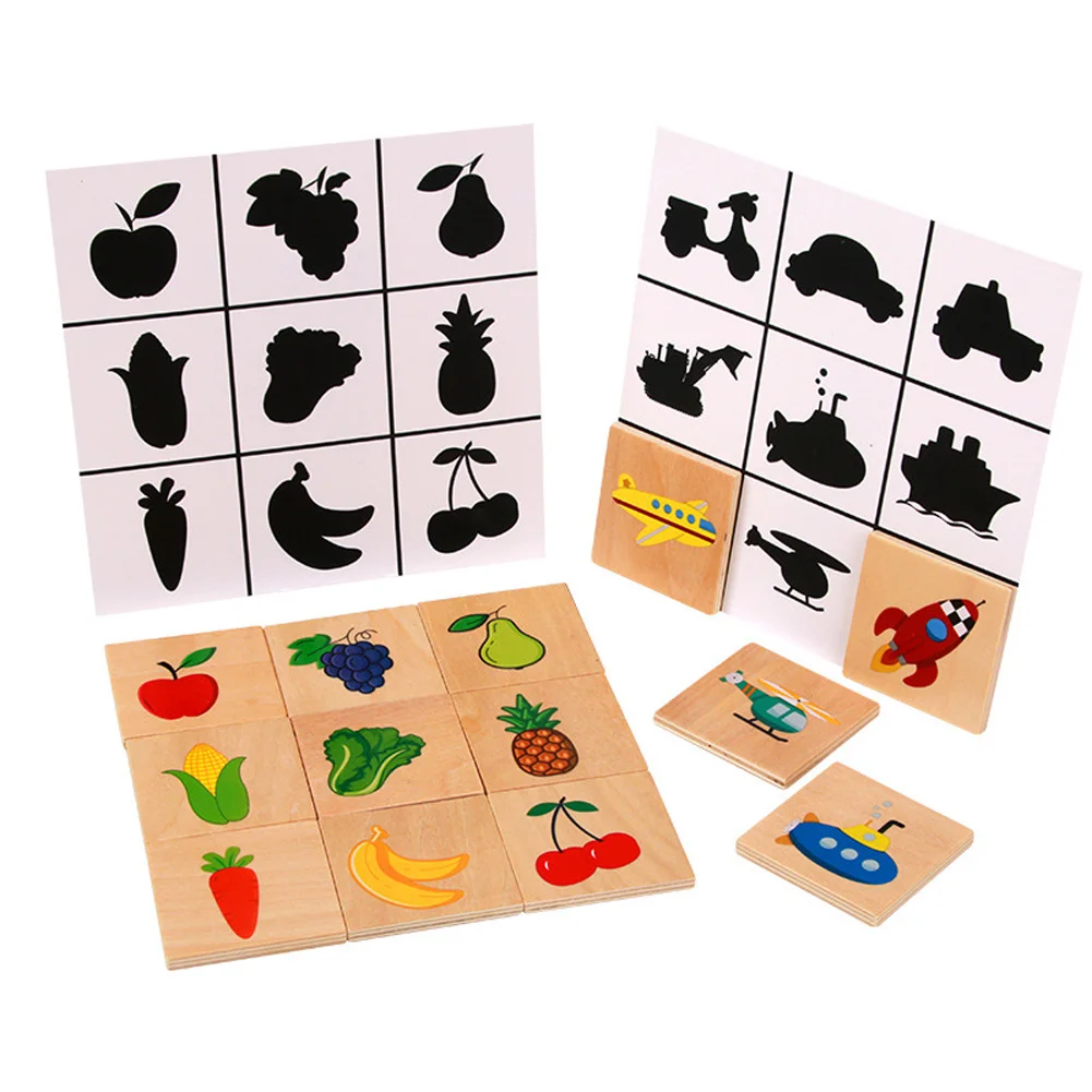 

Matching Board Game Wooden Find Shape Toys Fruit Blocks Puzzles Educational Toys For Children Boys Girls