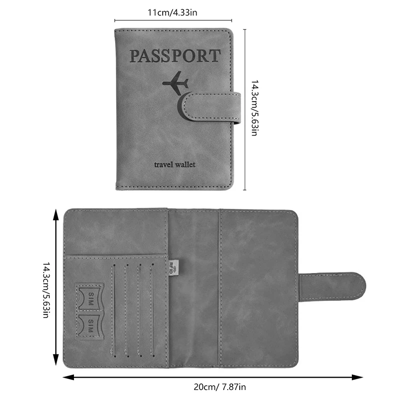 Antimagnetic&Anti-theft Passport Holder Covers Case Travel Credit Card Wallet Leather Passport Book For Women/Men Passport Cover