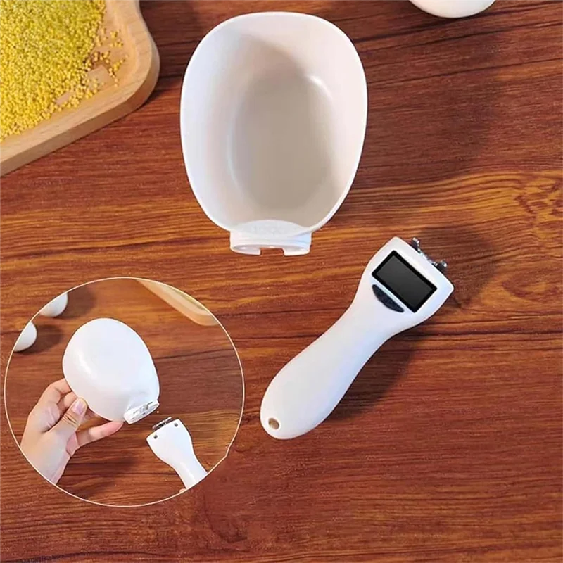 مقياس مغرفة قياس الطعام ABGH، مقياس طعام مع آلة حاسبة غذائية، مقياس وزن ملعقة 800 جرام/1 جرام عالي مع شاشة Lcd 3 قطع #5