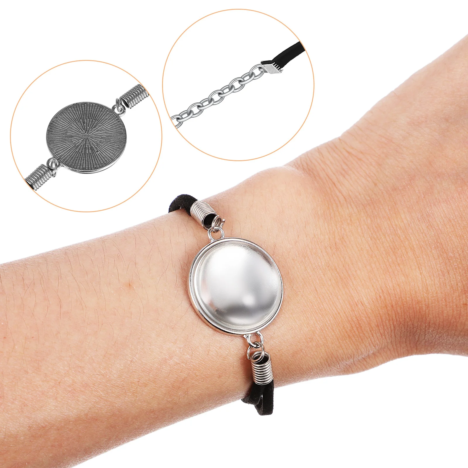 

10Pcs Glass Bracelet Bezel Settings Artificial DIY Jewelry Making Supply Clear Dome Decorative Bracelets Accessories