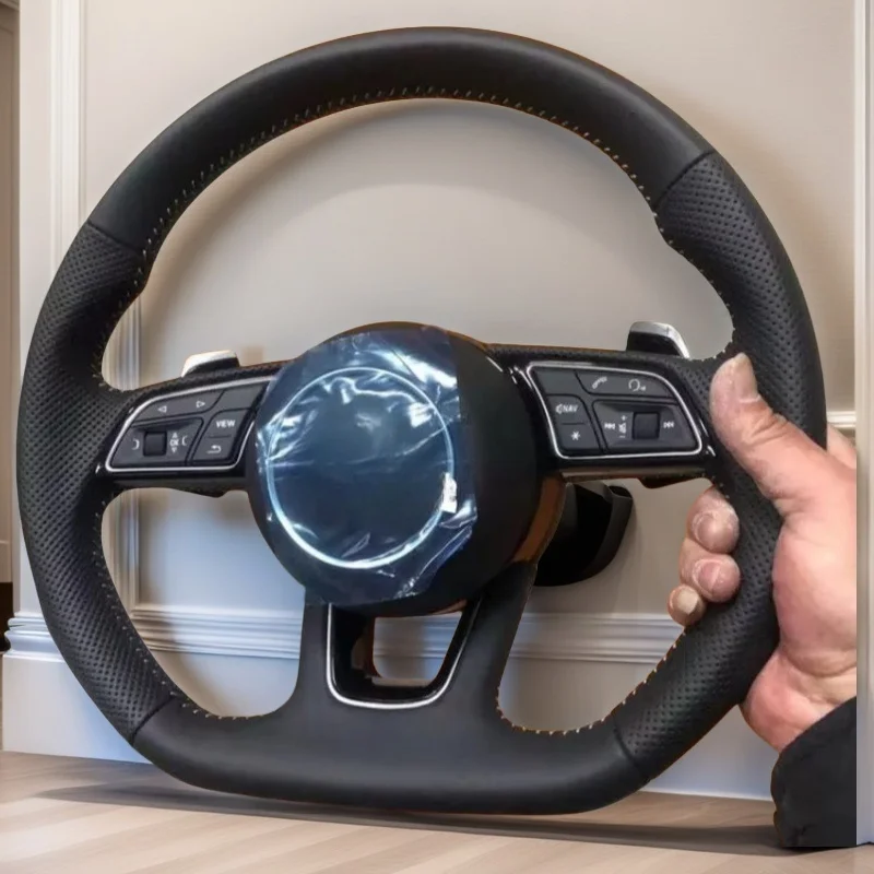 For Audi A1 A4 A5 A6 A7 A8 S8 Q3 Q5 Q7 TT  R8 Steering Wheel Flat Bottom Steering Wheel Campaign Assembly Accessories)