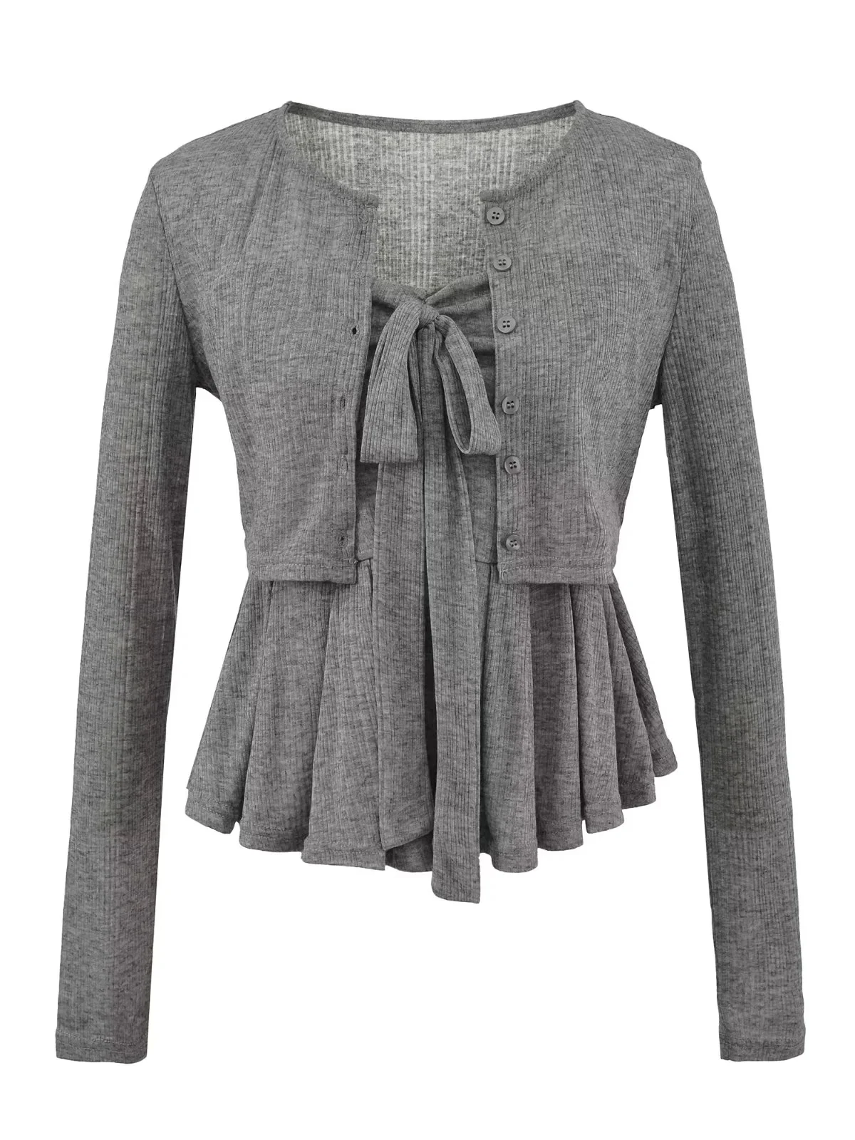 

Ультра-короткий кардиган Long Sve awl American Sle Hot Girl с ремешком для похудения, женский комплект из двух предметов