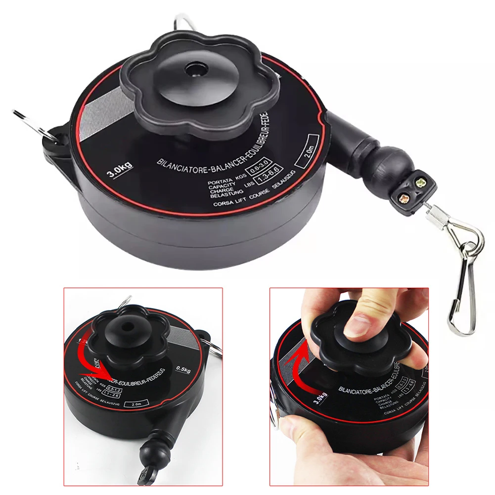 Adjustable Telescopic Spring Balancer 0.6-3.0KG Load Retractable Tool Holder For Assembly Line Electric Screwdriver Hanging Devi
