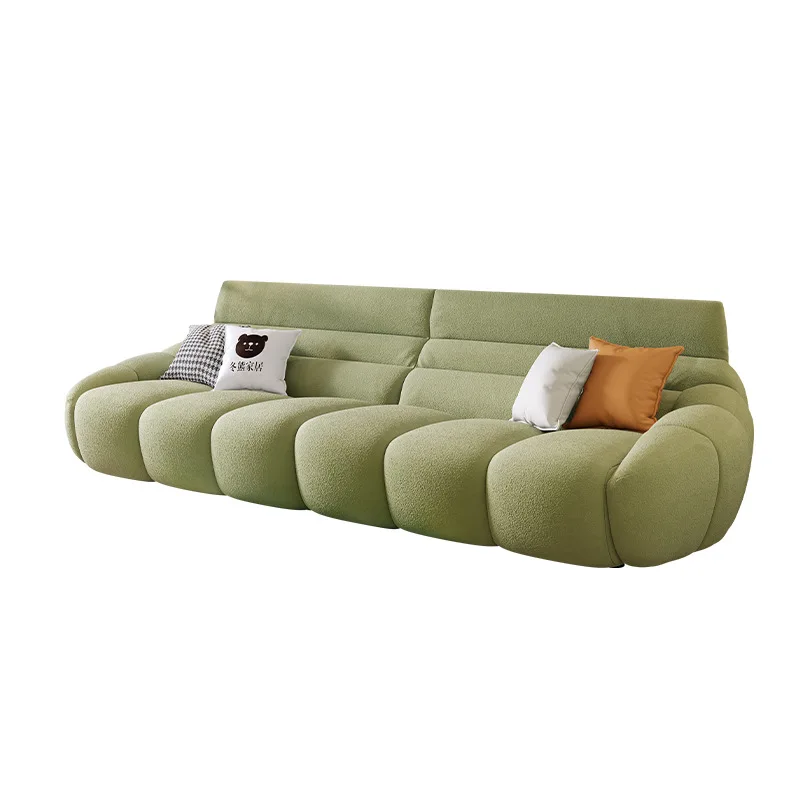 Yjq fabric sofa small fresh French modern simple small apartment living room straight sofa