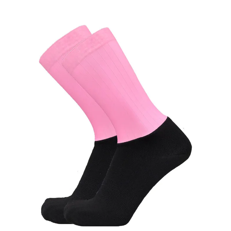 Non-slip New 2024 Cycling Quality Silicone High Socks Bicycle Racing Professional Team Aero Socks Outdoor Running Sport Socks