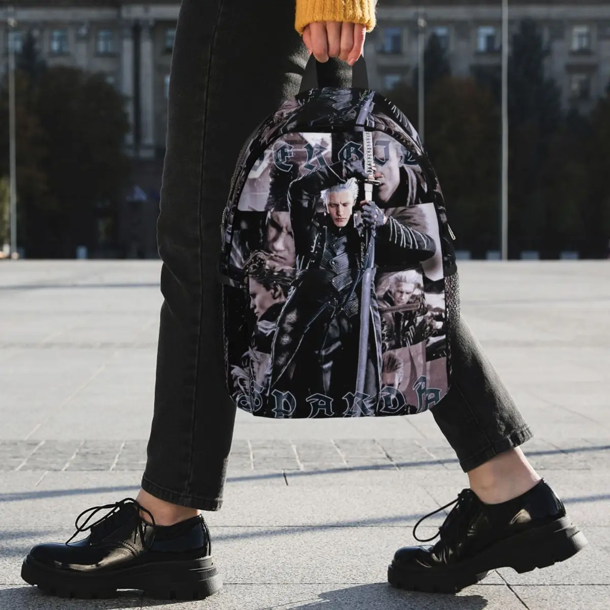 Vergil From The Devil May Cry Seri Backpack Student BookBag Men Women School Bag Laptop Shoulder Bags