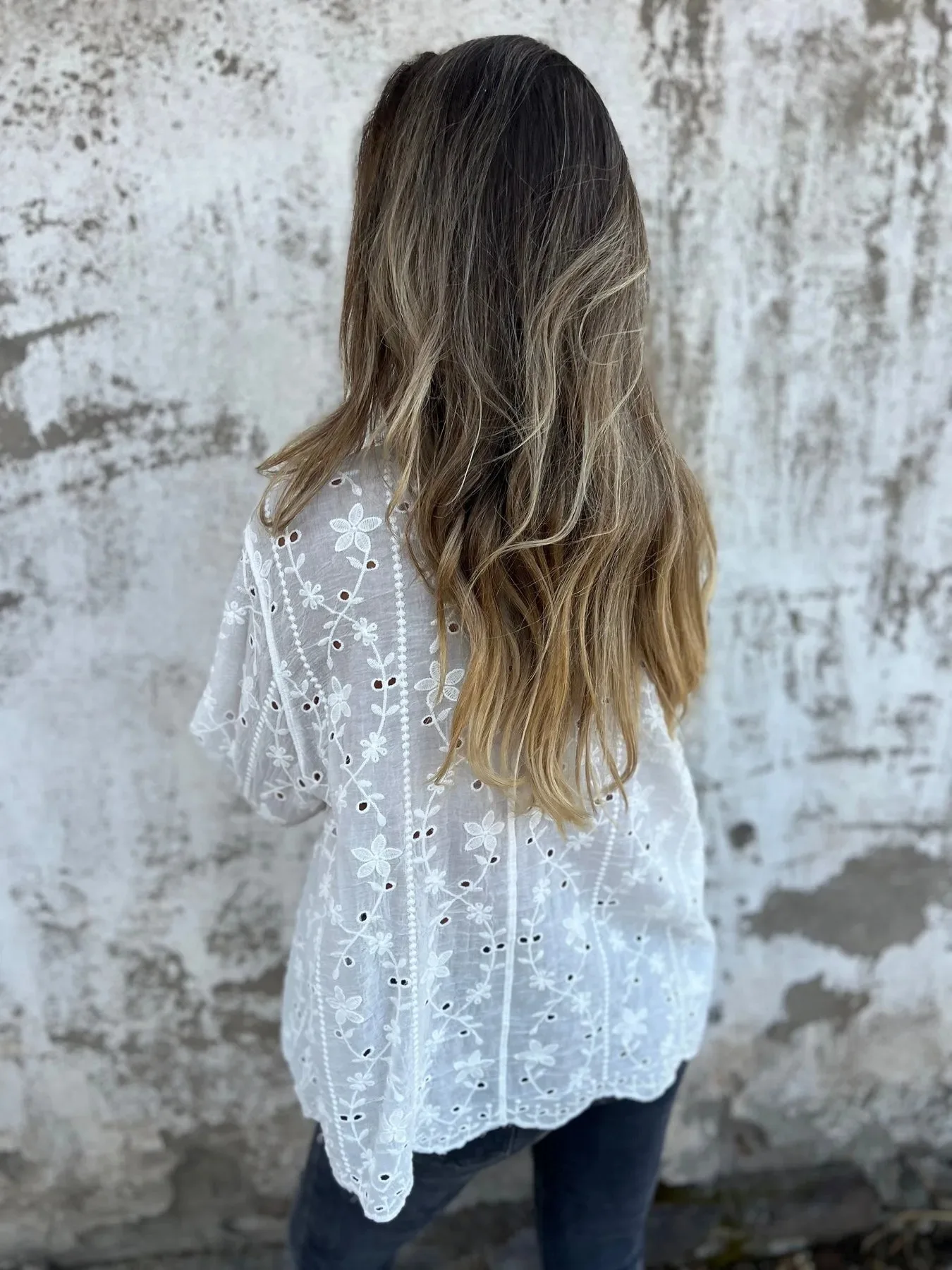 عارضة قميص مطرز فضفاض التلبيب واحدة الصدر طويلة الأكمام جوفاء القطن قميص كتان الخريف أزياء جديدة بلون أعلى #5