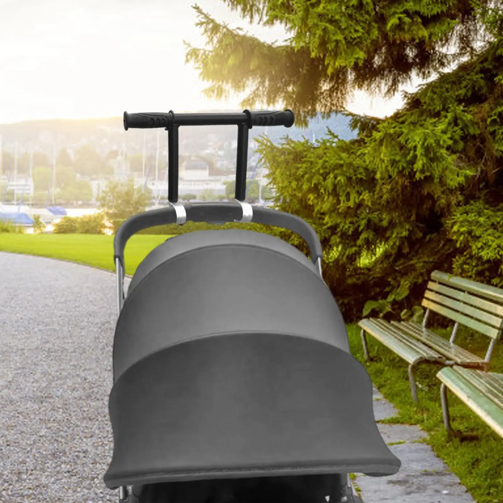 

Stroller Handle Extender Ergonomic Universal Push Handle Stroll in Comfort