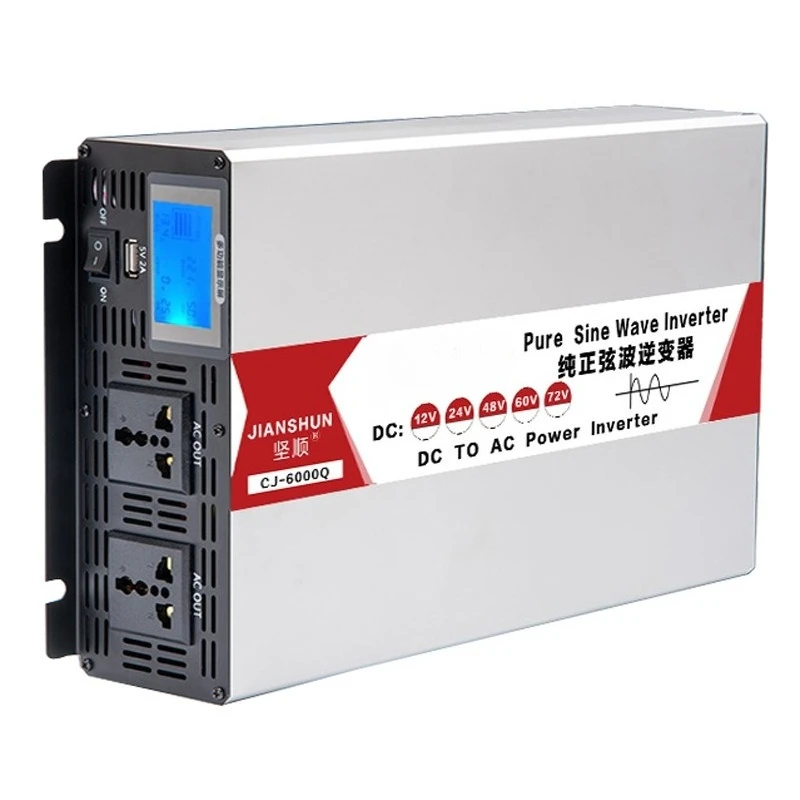 

4000W Amorphous Pure Sine Wave Inverter 12V24V48V60 To 220V Home Car Converter