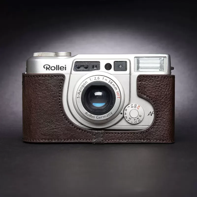 Design for Rollei AFM35 Fujifilm Klasse W Klasse S  Handmade Genuine Leather Camera case Half Cover Camera Bag