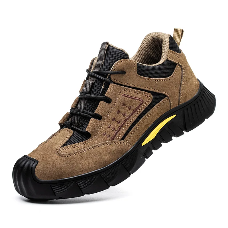 Men Safety Shoes Indestructible Steel Toe Shoes Male Puncture Proof Safety Boots  Men Work Shoes Sneakers Anti Slip Safety Boots