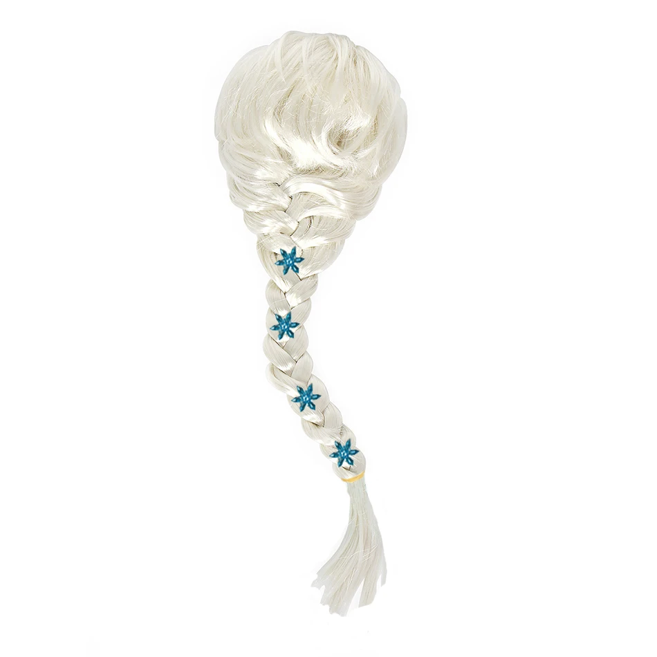 Ragazze Elsa parrucca film Snow Queen Elsa capelli biondi parrucche Cosplay per bambini Halloween Carnival Purim Masquerade Party Hair Accessori