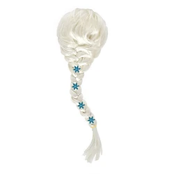 Snow Queen Elsa Cosplay Wig para Crianças, Meninas, Filme, Cabelo Loiro, Halloween, Carnaval, Purim, Masquerade Party, Party Accessories