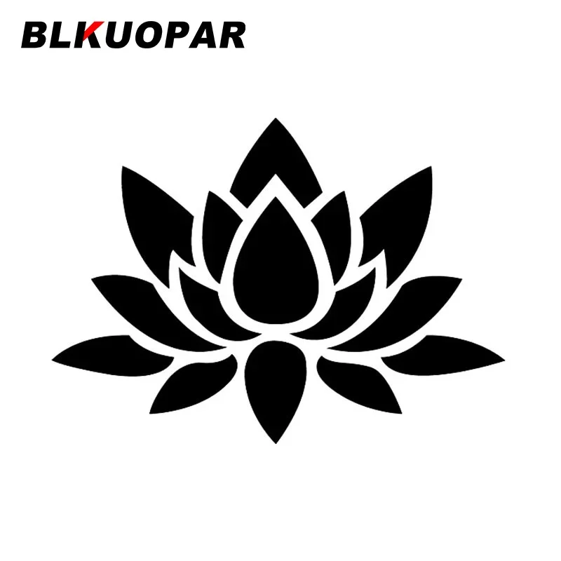 BLKUOPAR Lotus Flower Car Stickers Personality Anime VAN Decal Scratch-Proof Sunscreen Refrigerator Decoration Car Accessories
