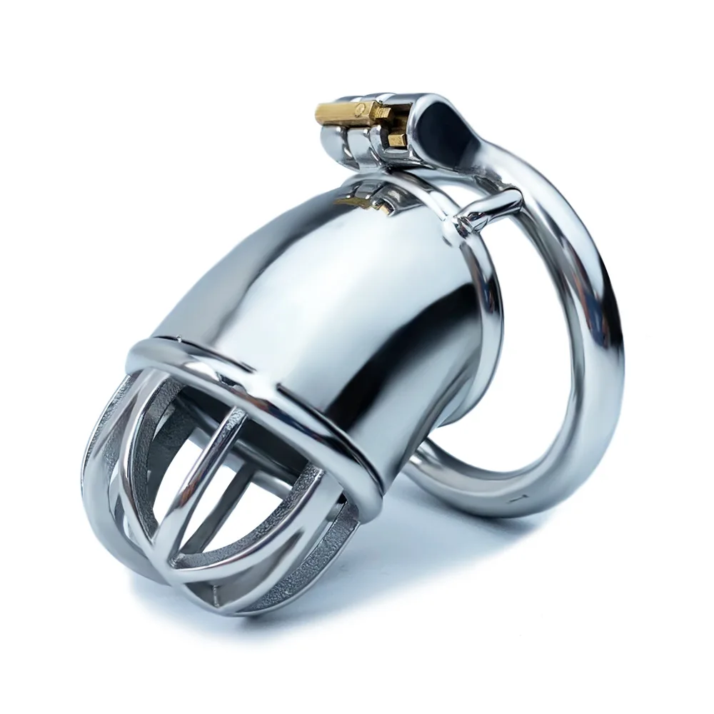 Stainless Steel Male Chastity Cage Erotic Urethral Lock Device Male Slave Penis Cage Cock Ring BDSM Fetish Sex Toys for Men