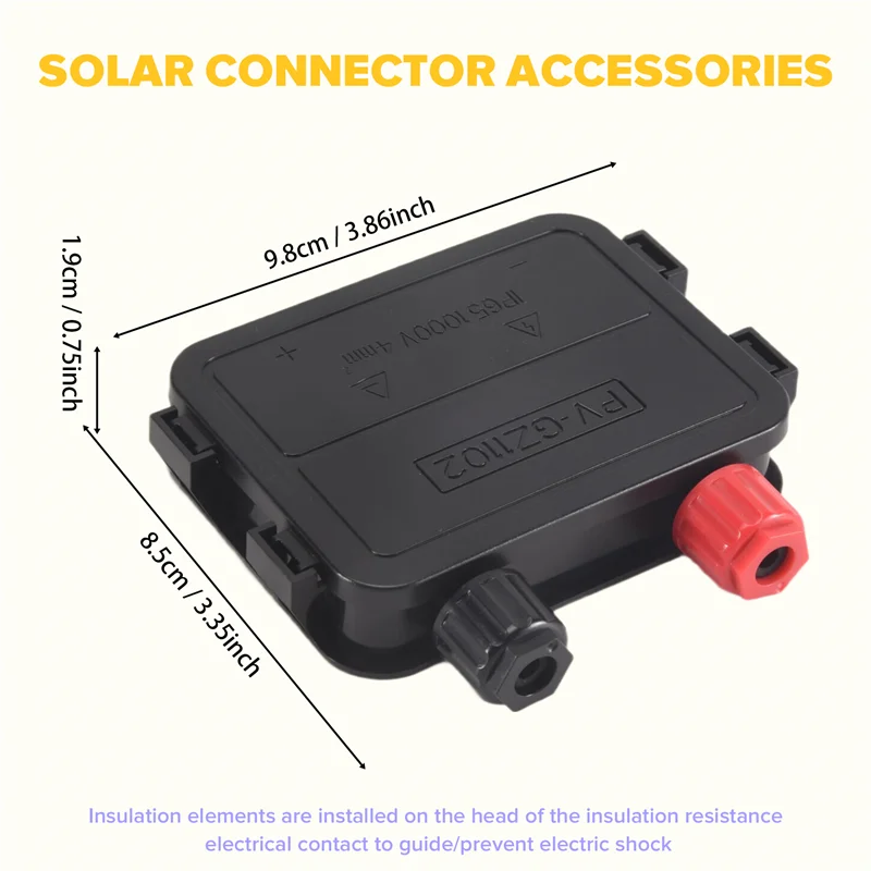 AED7-Photovoltaic Junction Box 60-1500W Waterproof IP67 For Photovoltaic Solar System Connector Accessories