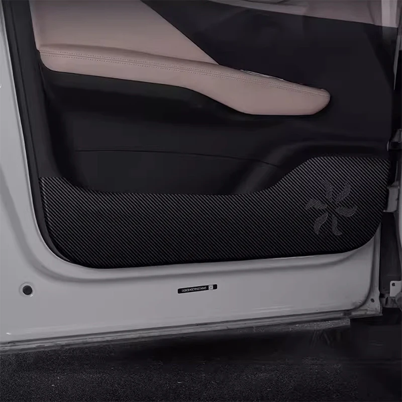 

For BYD Dolphin Surf 2025 2026 2027 Car Door Anti Kick Pad Carbon Fiber Leather Texture Anti Dirt Protective Sticker Accessory