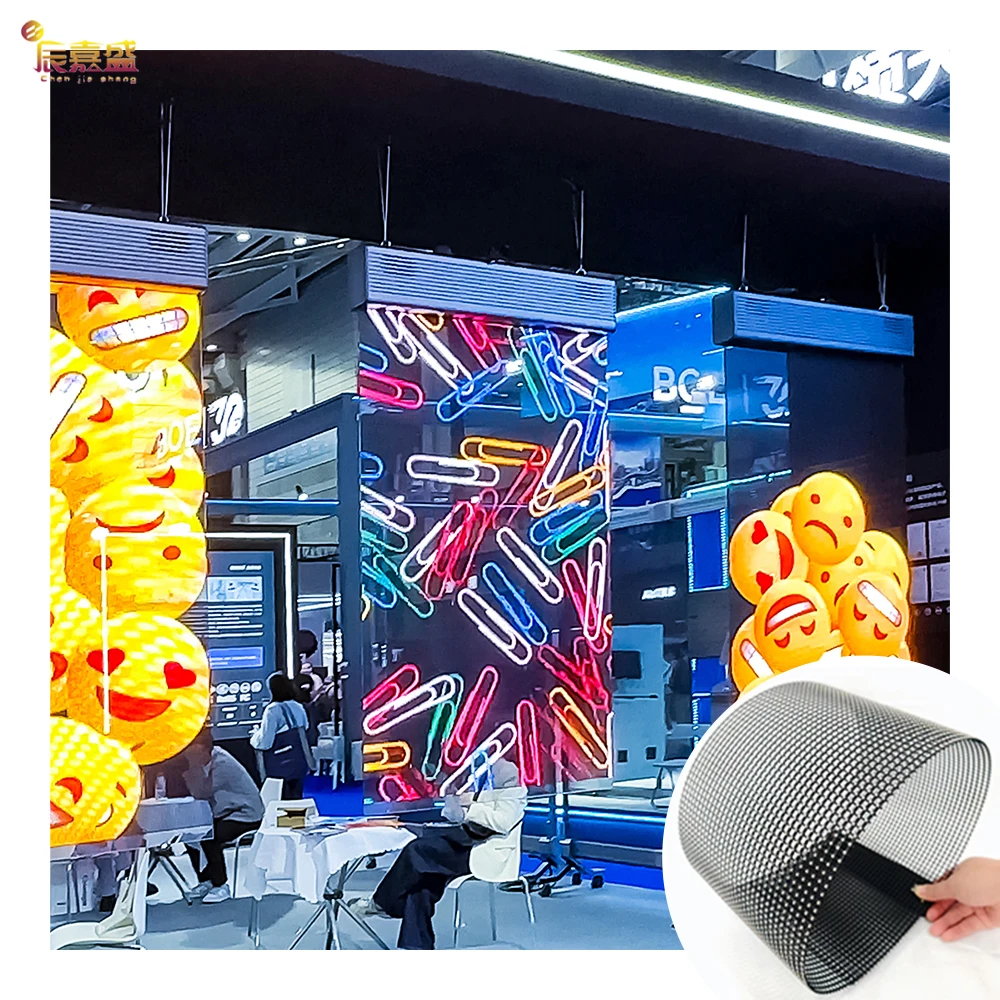 تخصيص P3.91 3D LED شاشة شفافة ثلاثية الأبعاد شاشة عرض مرنة داخلية لنوافذ متجر البيع بالتجزئة وعروض الترحيب #2