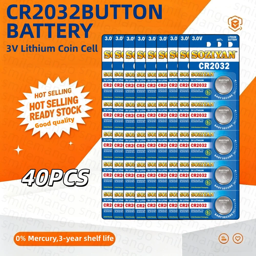 2-50PCS CR2032 3V Coin Cell Battery  Compatible with BR2032/ECR2032 For Car Key Fob Scale Thermometer Watch Toy Fresh Stock