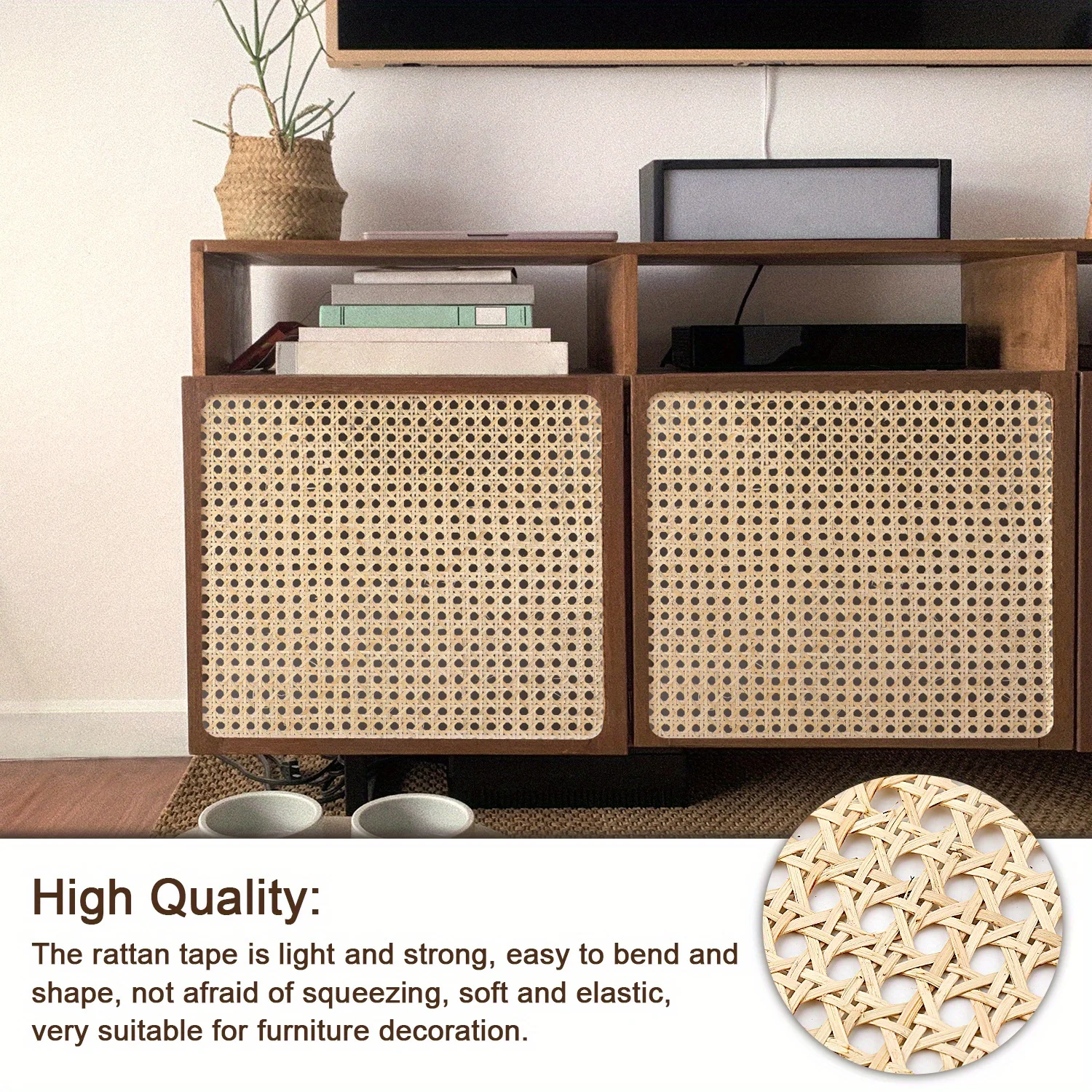 Natural Real Rattan Roll 35/40/45/50/55cm Width Hand Woven Vine Repair Furniture Materials DIY Make Chairs Tables Cabinet Doors image 6