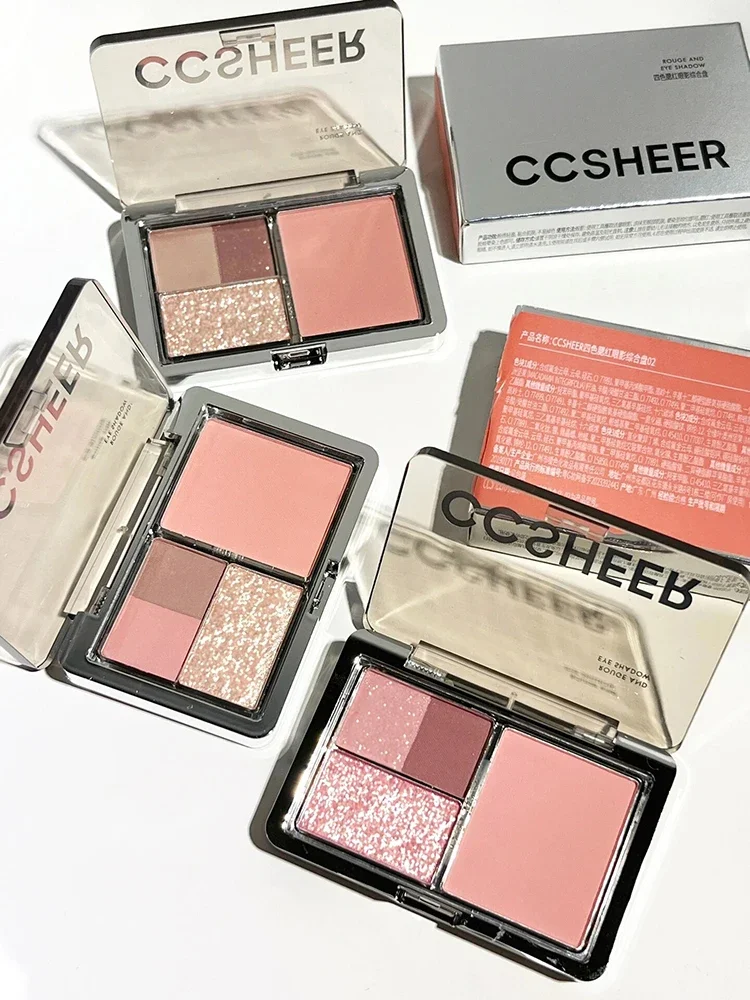 CCSHEER All-in-one Palette Eyeshadow Palette Matte Earth Color Blush Highlighter Trimming Professional Make-up Rare Beauty