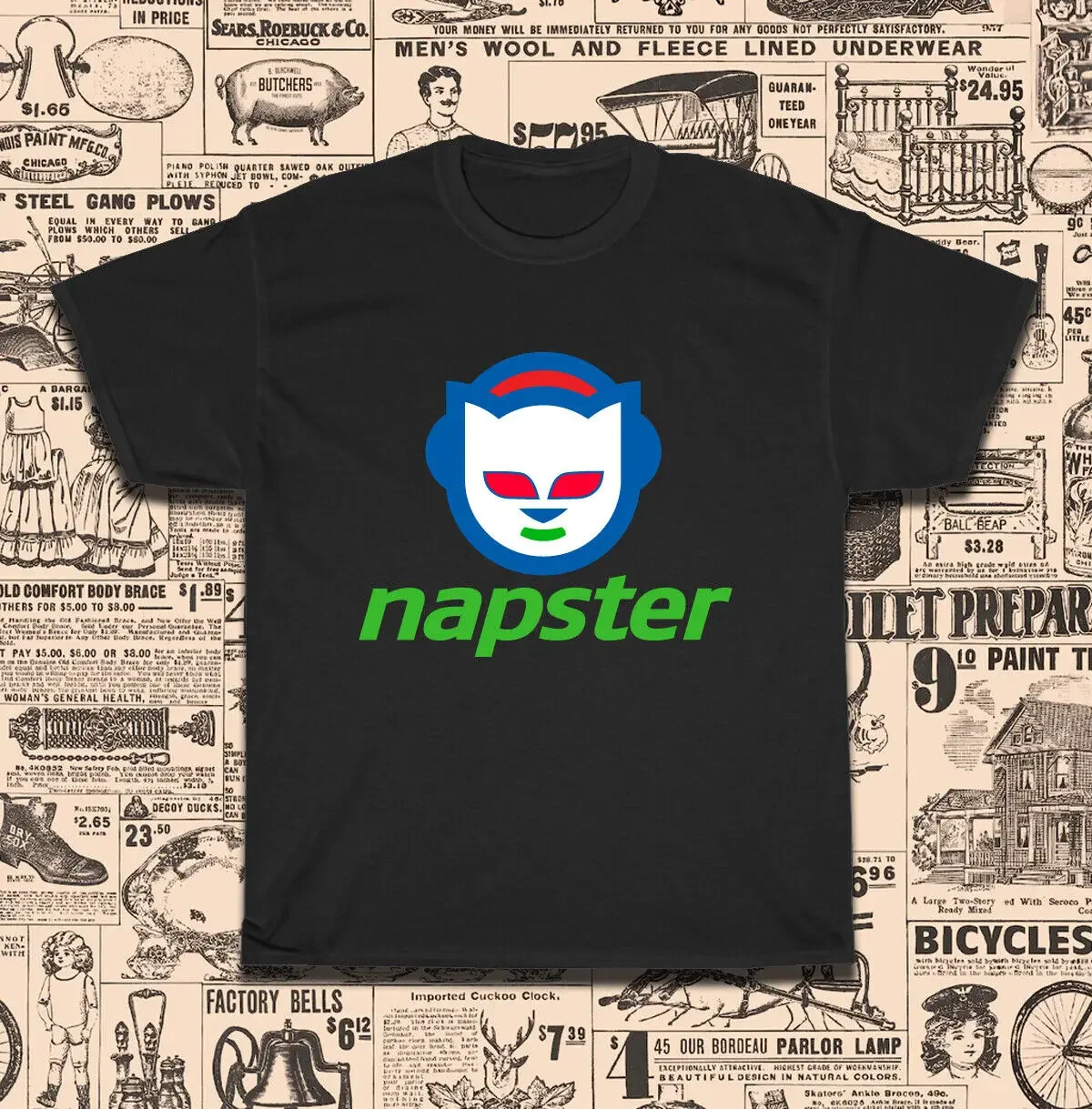 Napster-Camiseta con Logo musical para hombre, camisa de S-5Xl de talla americana, nueva