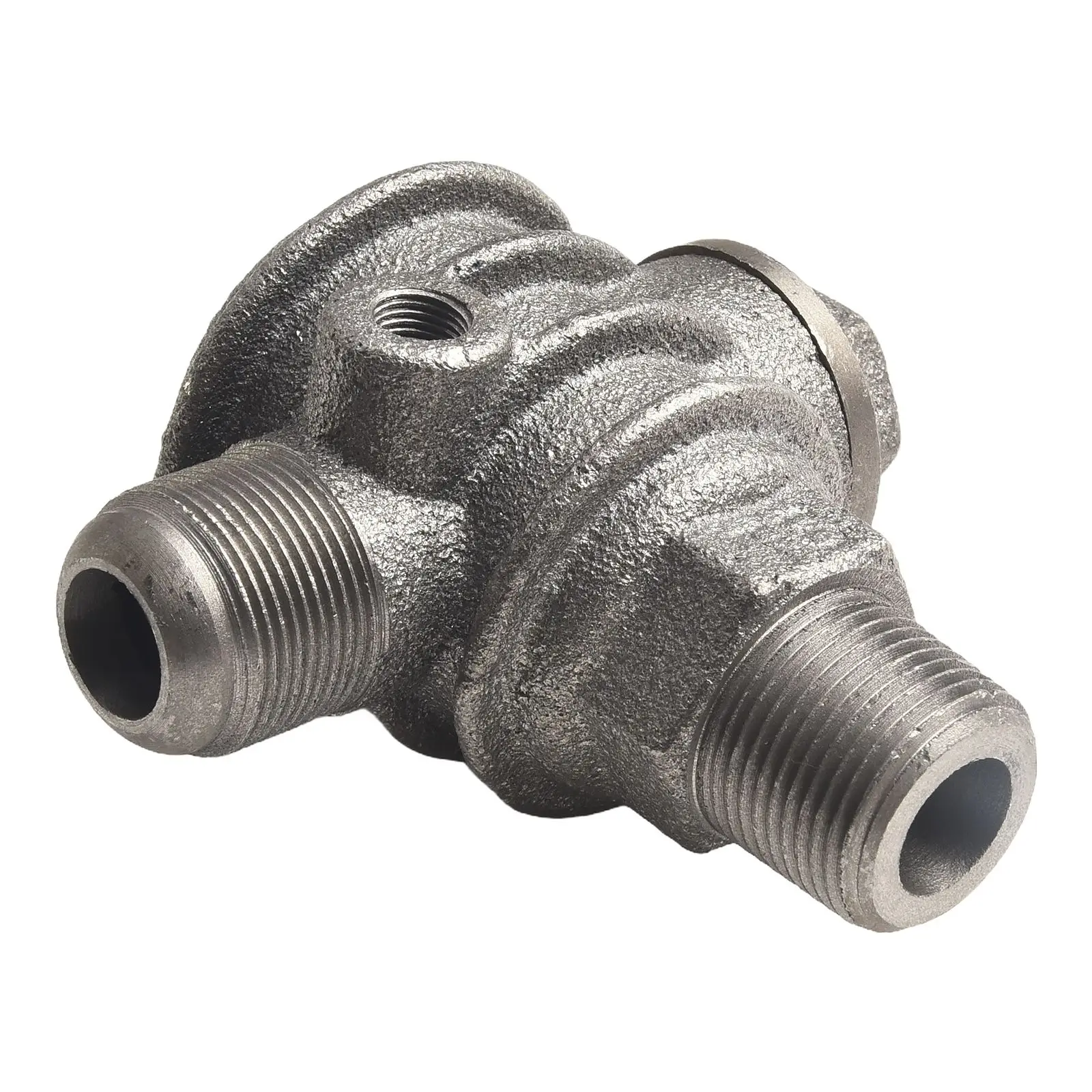 For Air Compressor Check Valve in Iron Construction Featuring 3 Male Threaded Ports for Hose Tank and Pump Attachment