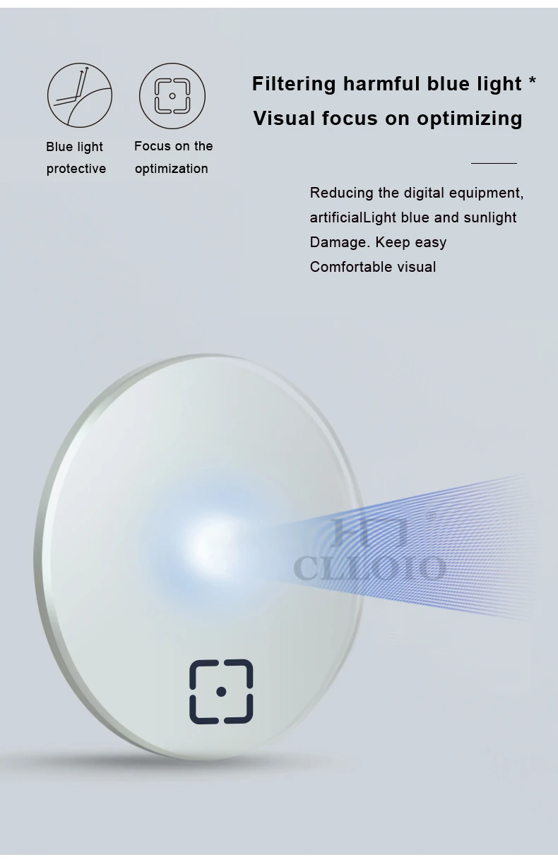 CLLOIO MR-8 High Quality Toughness Thinner Super-Tough Optical Lenses Aspheric Lens Series Myopia Hyperopia Presbyopia Lens