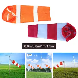 Heavy Duty Airport Windsock with Reflective Belt Hanging Wind Measurement Sock Bag Rainbow Wind Direction Indicator Sock Farm