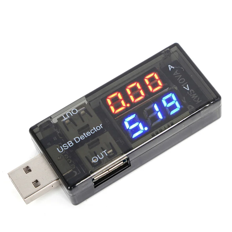 USB Current Voltage Tester USB Voltmeter Ammeter Detector Double Row Shows New