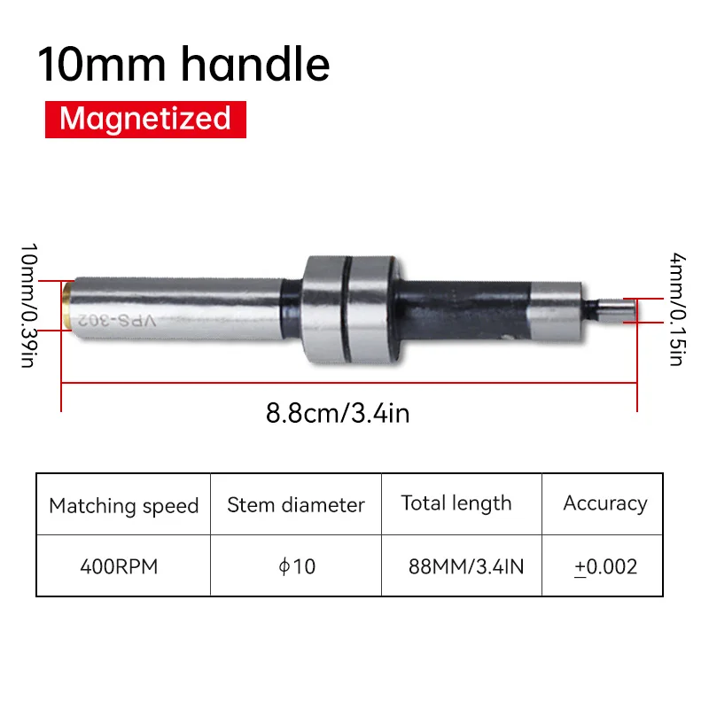 Mechanical 10MM HSS Edges Finder For Milling Lathe Machine Touches Point Sensor Including Milling Cutter