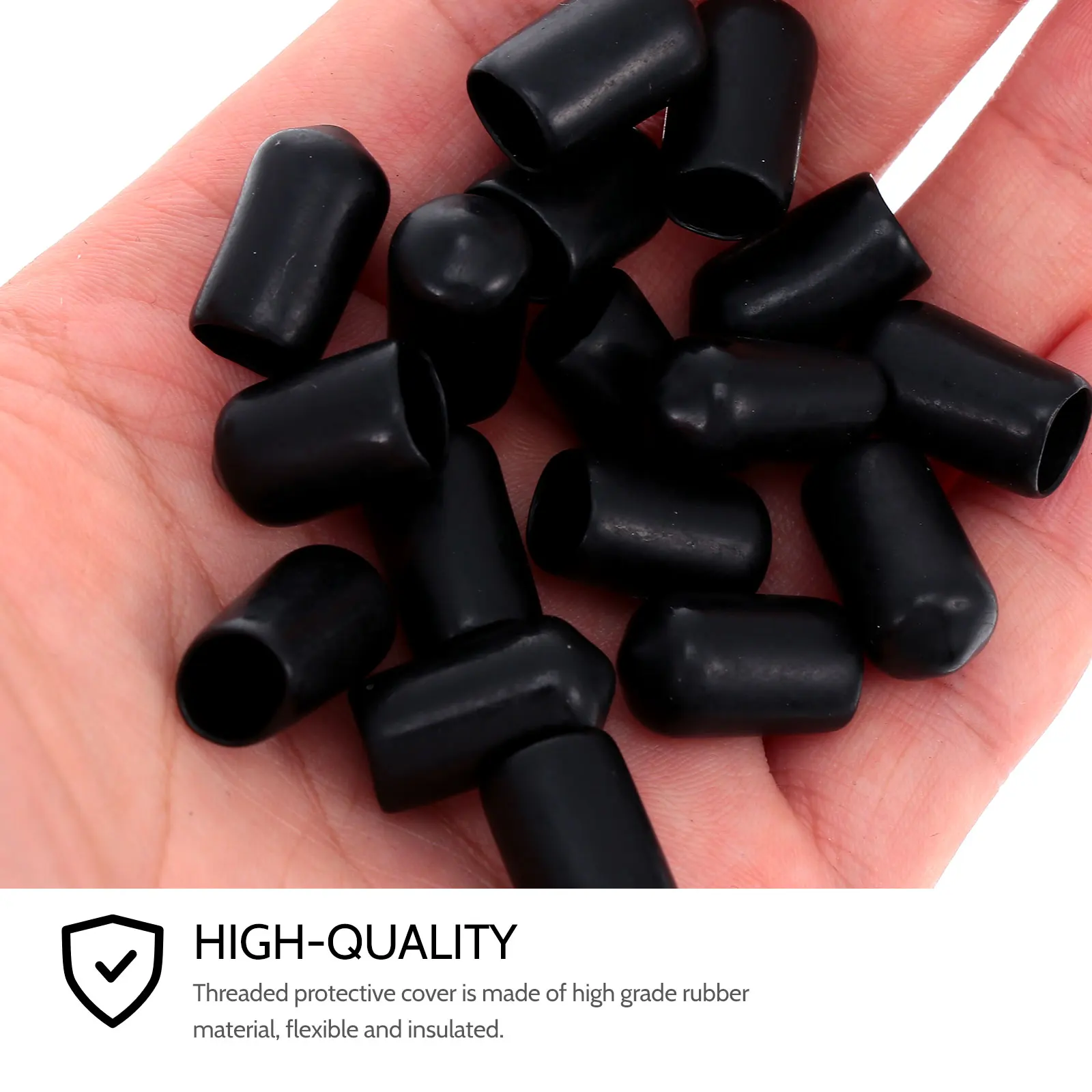 

200pcs Threaded Protective Cover Rubber End Caps For Furniture Feet Table Legs Tubing Tip Screw Thread Protectors Tube Caps