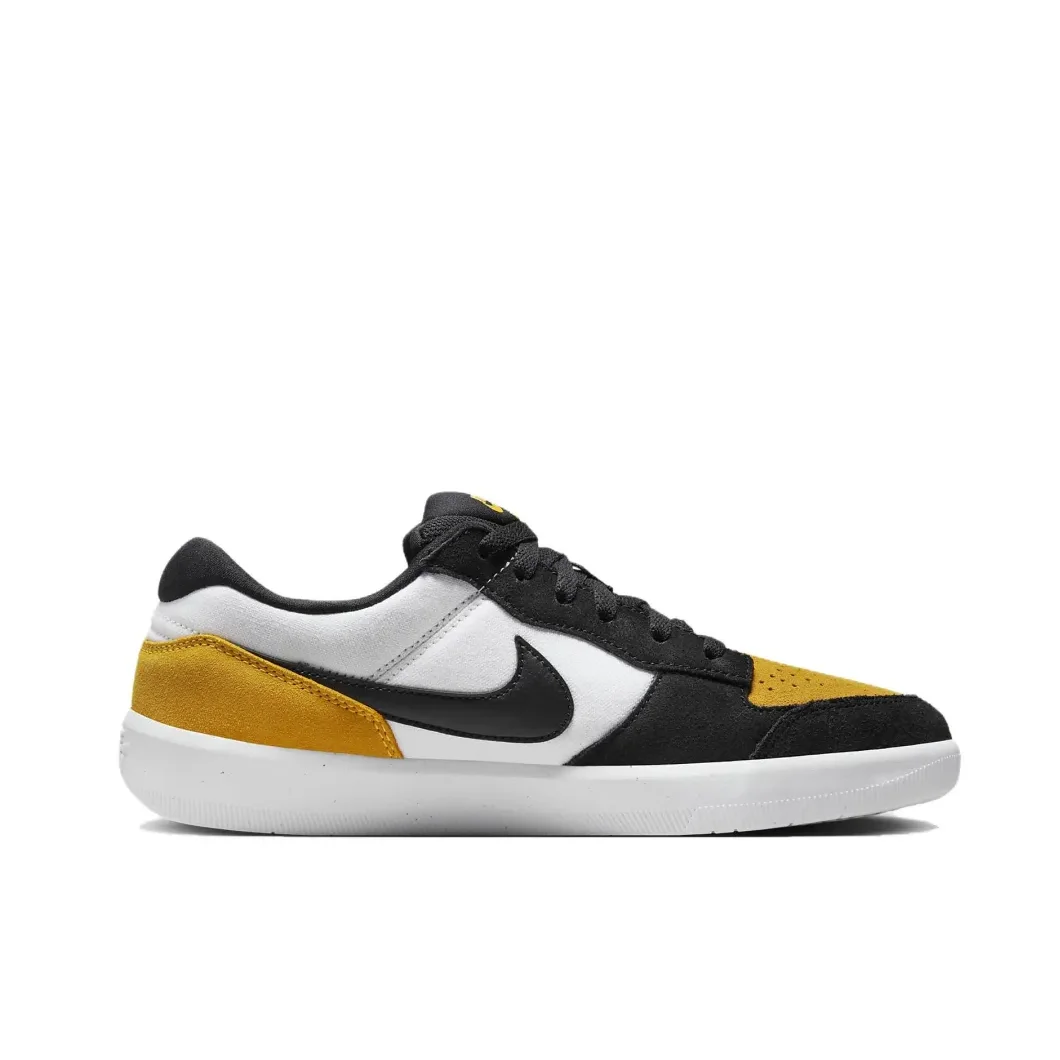 Nike new listing SB Force 58 classic fashion low-top board shoes Men's and Women's casual shoes black and white orange colorway