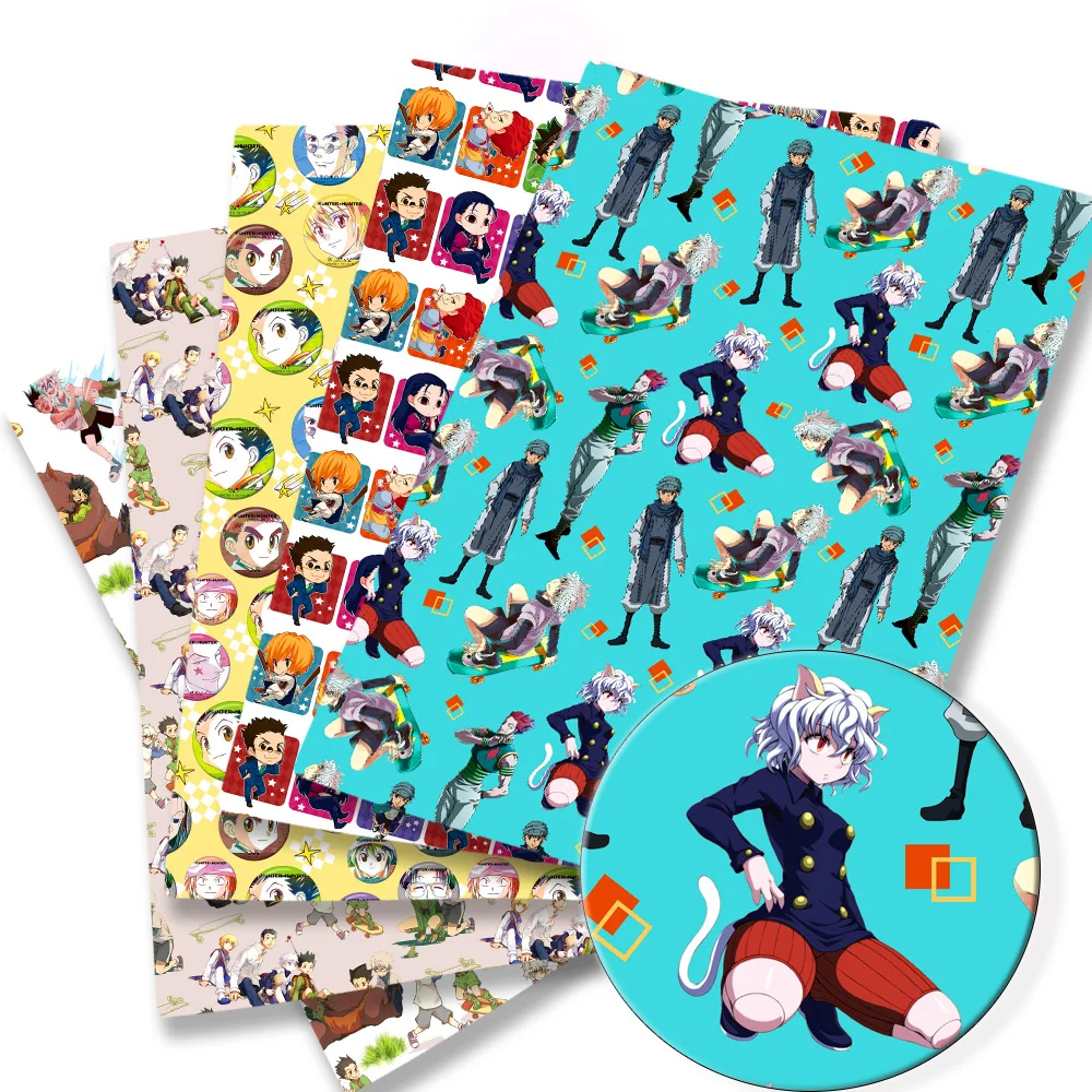 

Full-time hunter Cartoon Japanese Anime Thin Polyester Canvas Fabric for Backpacks Slipcover diy fabric fabrics per meter