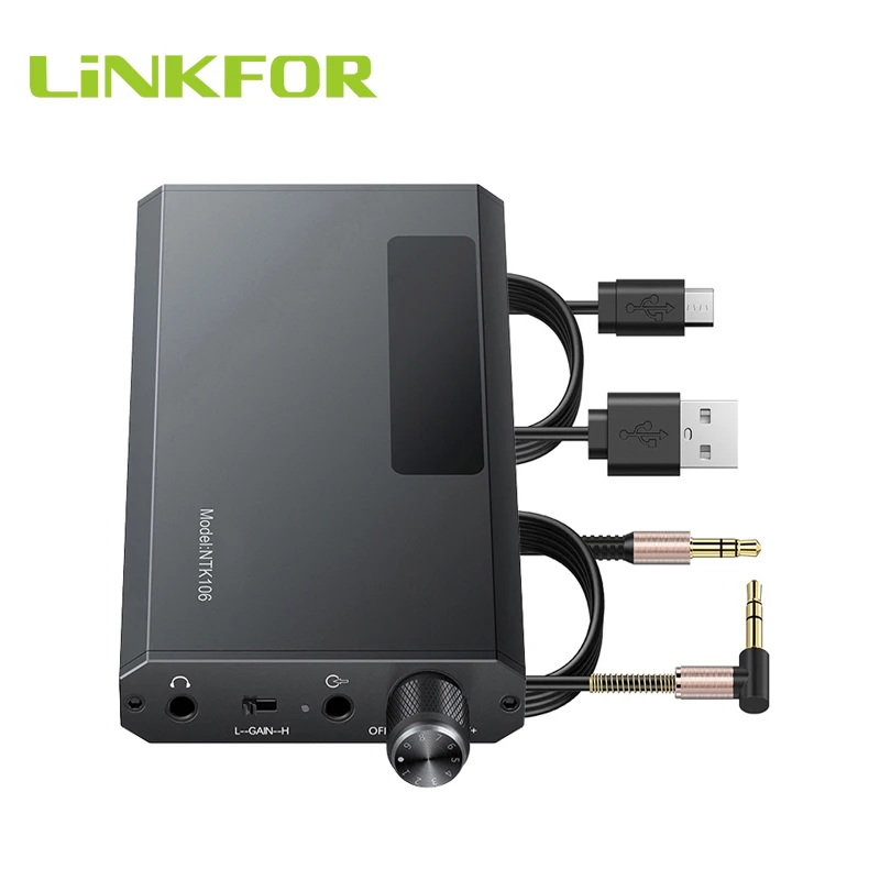 

LiNKFOR 16-150Ω HiFi Headphone Amplifier with/without Bluetooth-compatible 5.0 Receiver Portable 3.5mm AUX Audio Earphone Amp