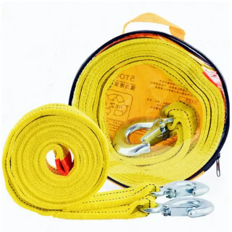 5 Ton 4 Meter Tow Rope For Truck Snatch Strap Off-road Towing Ropes Trailer Winch Cable Belt Car Traction High Quality 1pc