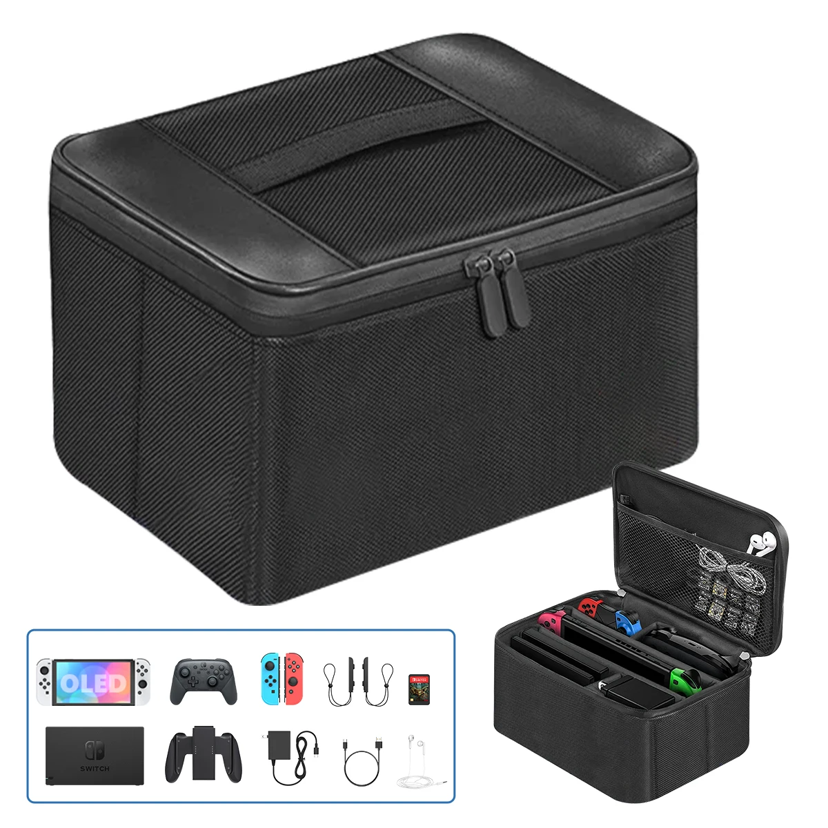 

For Nintend Switch/OLED Travel Carrying Case Portable Storage Messenger Bag for Nintendo Switch / OLED Console Game Accessories