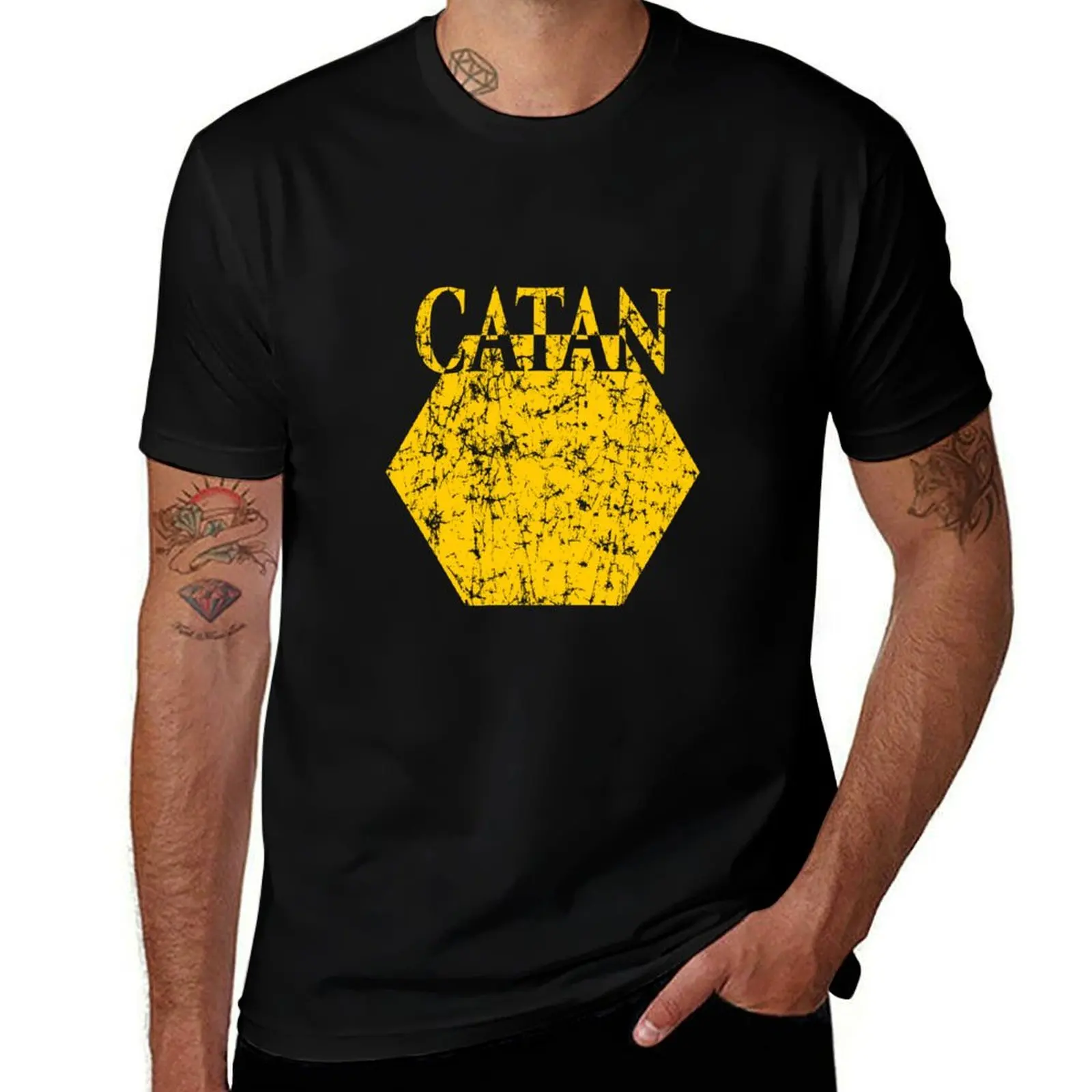 Catan Gold T-Shirt cotton graphic tees anime shirt clothes oversized t shirts for men