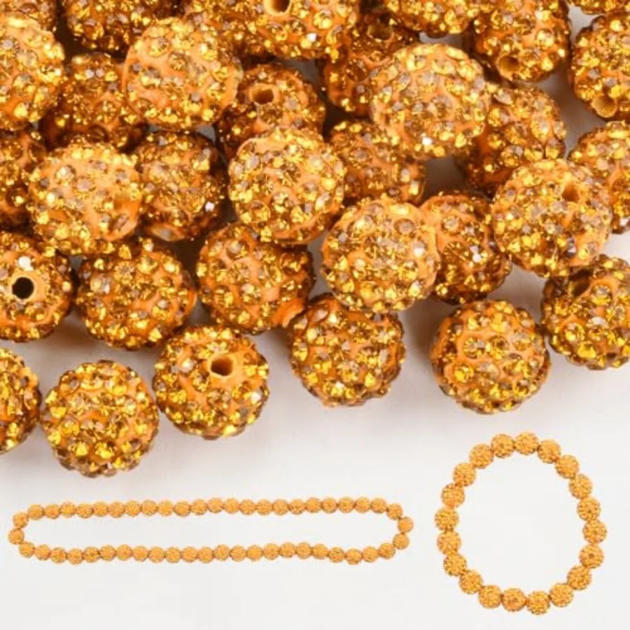 

200pcs 0mm Rhinestone Clay Beads for Crafting - Ice Collection Baseball Bling Style, Round Shamballa Disco Ball Design, Fancy S