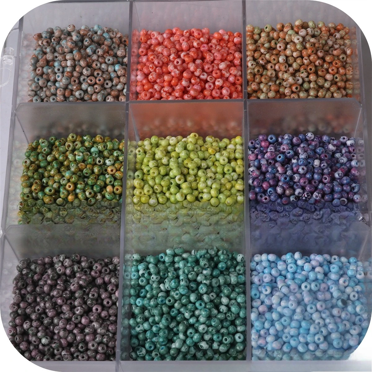 2-3 мм твердые картини маслом Пикассо стеклянные бусины оптом для DIY браслета плетение ювелирных изделий