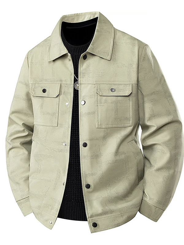 

Мужская свободная куртка в стиле ретро-фарфор, с отложным воротником, многофункциональная, высококачественная, повседневная верхняя одежда, стильная одежда для мужчин, из полиэфирного волокна, с длинными рукавами